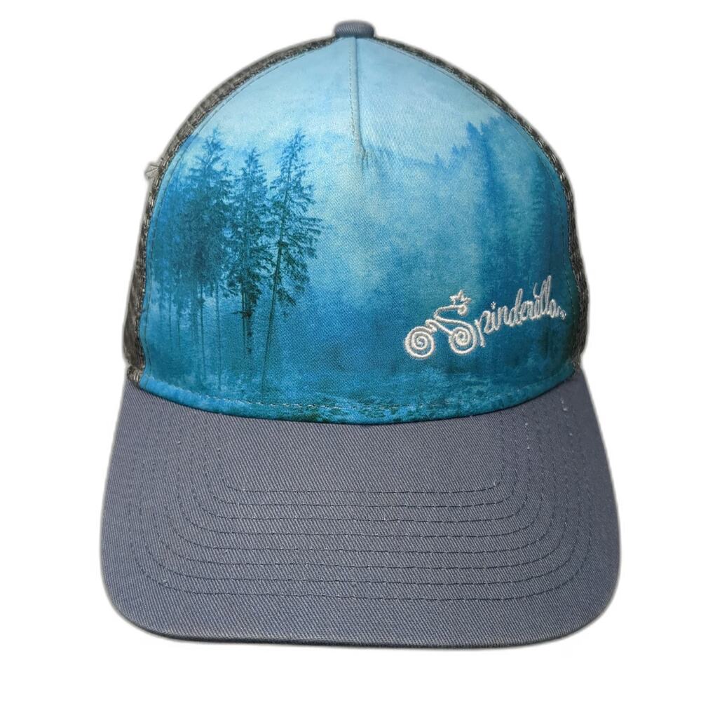Ouray Sportswear Trucker Hat Blue Gray One Size Spindarella Bicycle Forest Mesh
